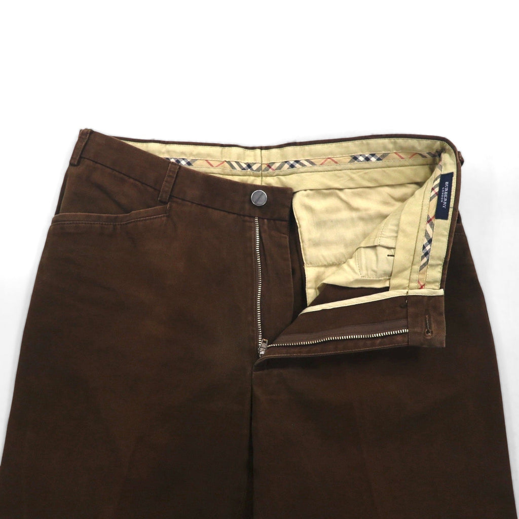BURBERRY × DAVIDE CENCI Pantaloni Chino Dritti con Pieghe Centrali M Marrone Cotone