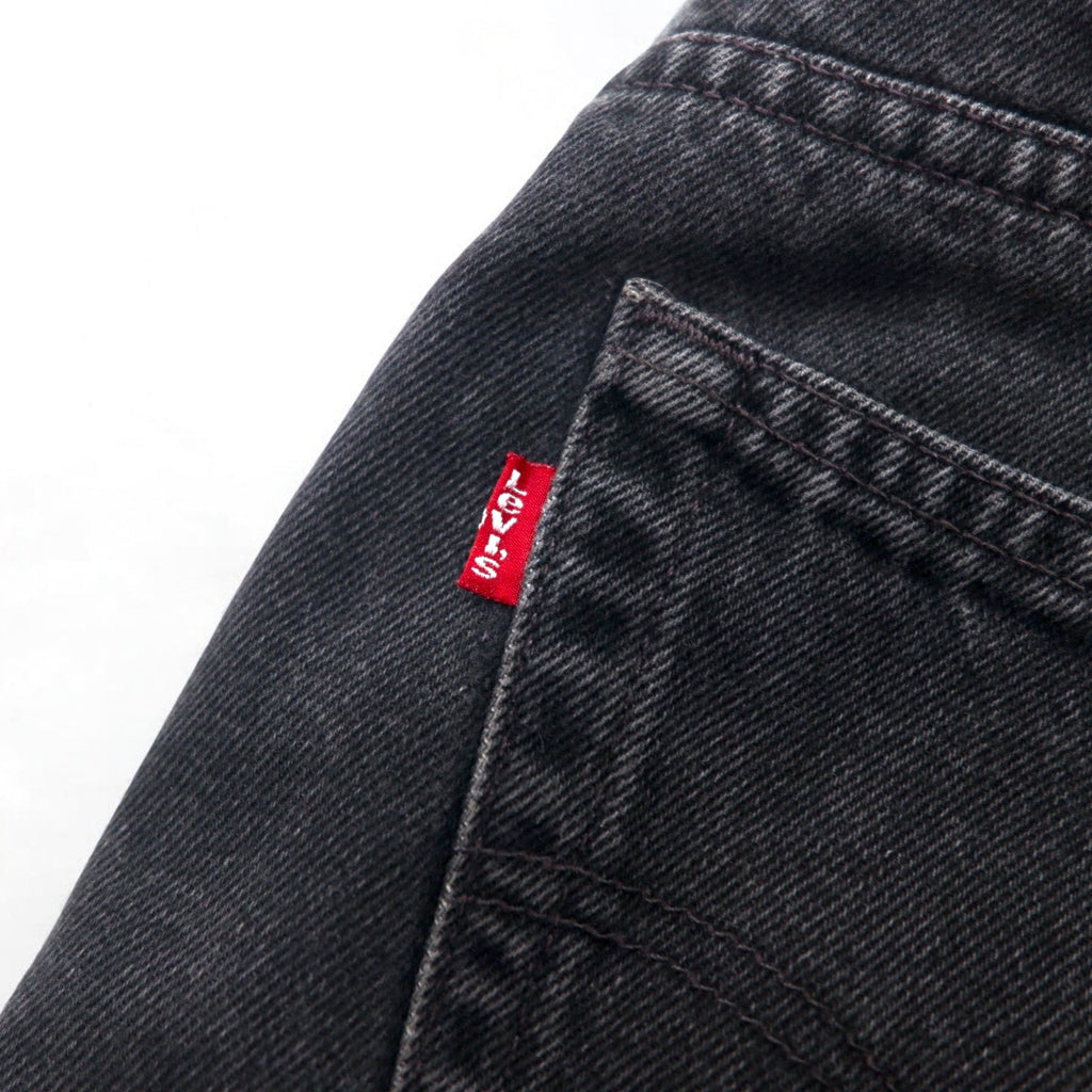 Levi's anni '90 550 Baggy Tapered Jeans Neri L Cotone RELAXED FIT 550-0260 Fatti in Messico