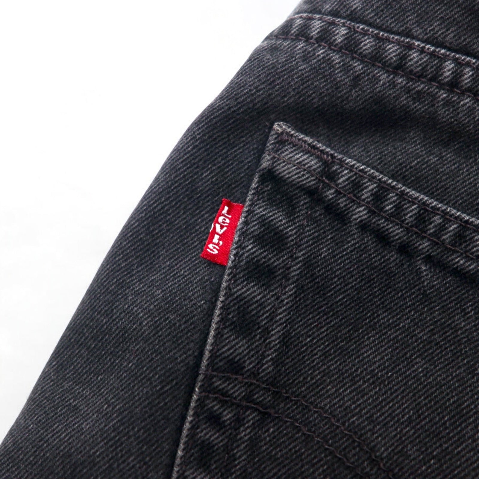 Levi's anni '90 550 Baggy Tapered Jeans Neri L Cotone RELAXED FIT 550-0260 Fatti in Messico