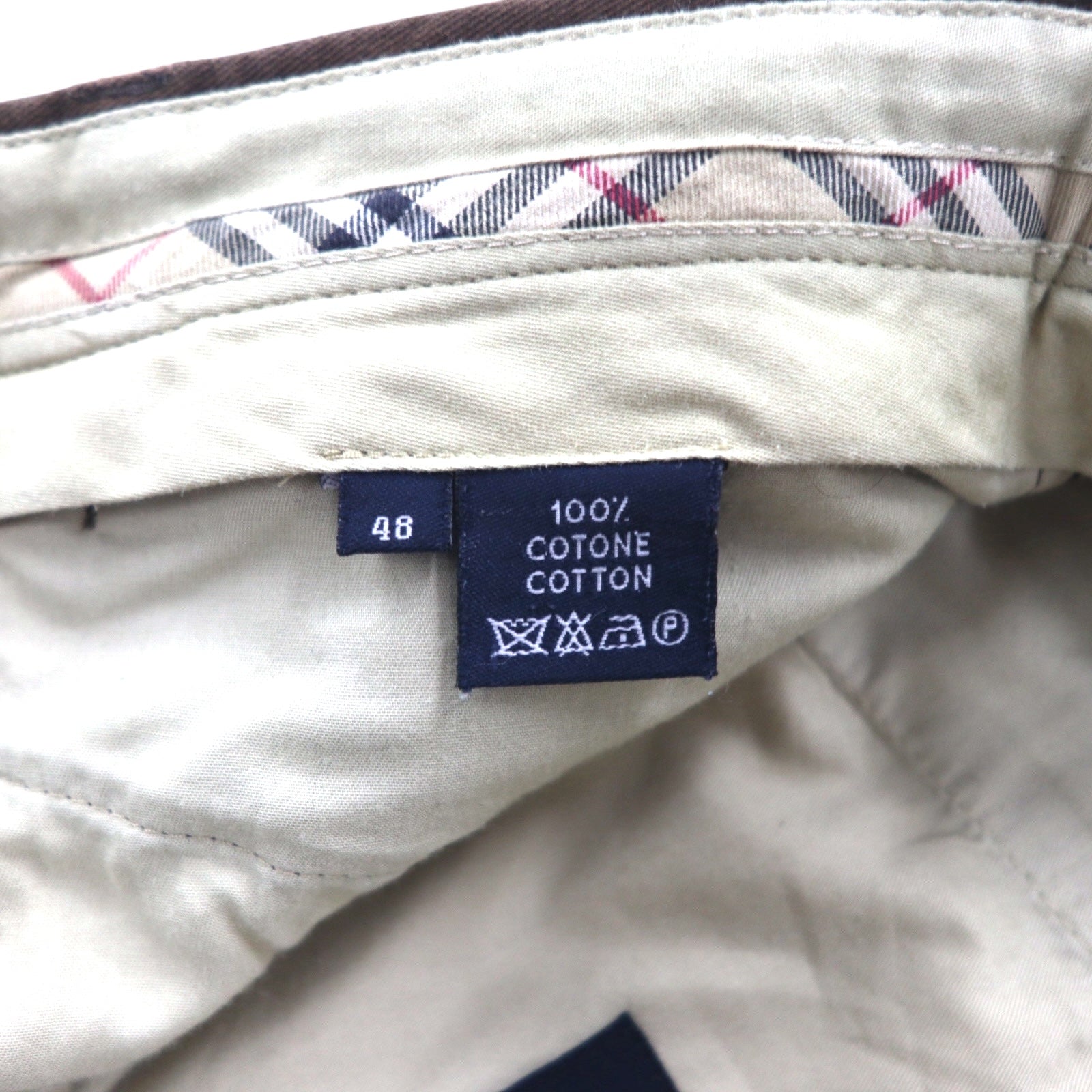 BURBERRY × DAVIDE CENCI Pantaloni Chino Dritti con Pieghe Centrali M Marrone Cotone