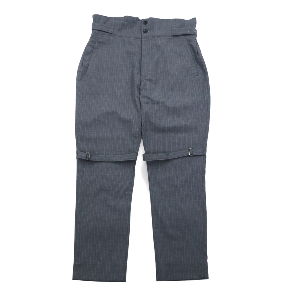 Blackweirdos Pantaloni bondage in twill di cotone XL grigi, Pantaloni Deformed Bondage Made in Japan