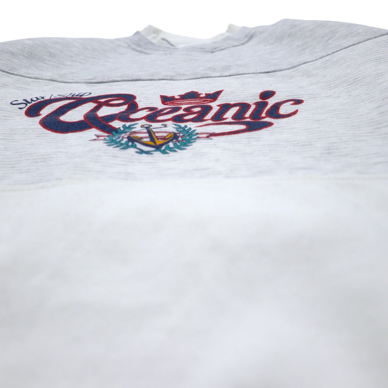Anni '90 GEAR FOR SPORTS Felpa stampata L Grigio Cotone Poliestere Felpato STAR SHIP OCEANIC