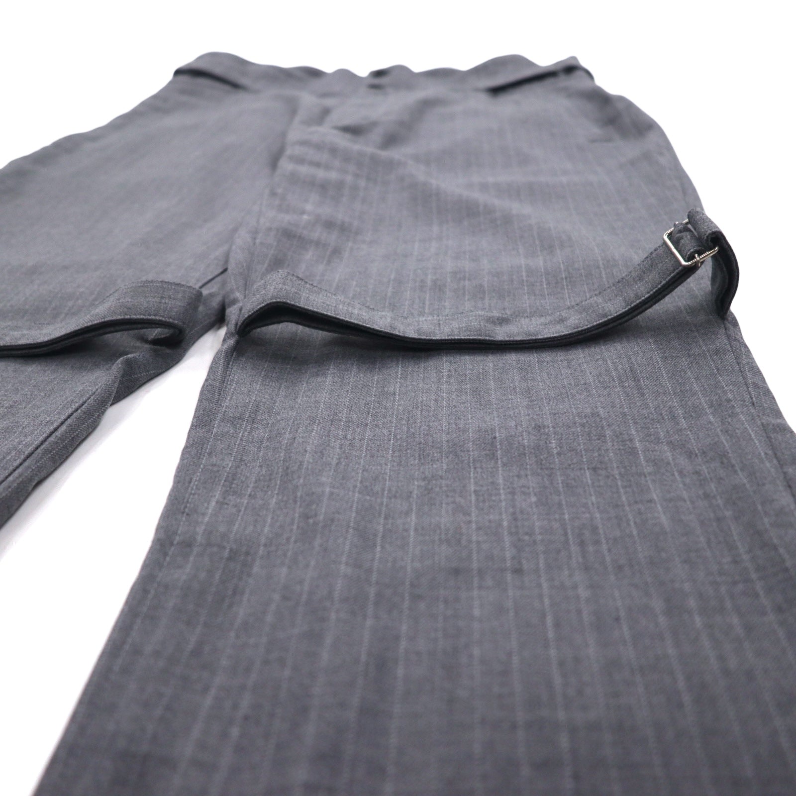 Blackweirdos Pantaloni bondage in twill di cotone XL grigi, Pantaloni Deformed Bondage Made in Japan