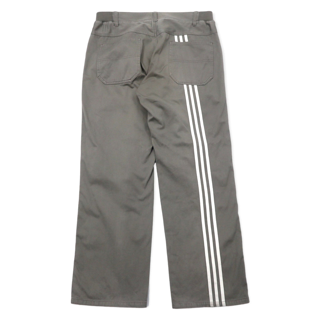 adidas anni '00 Pantaloni da Lavoro in Tela con Doppio Ginocchio, taglia O, Grigio, Cotone, 3 Strisce