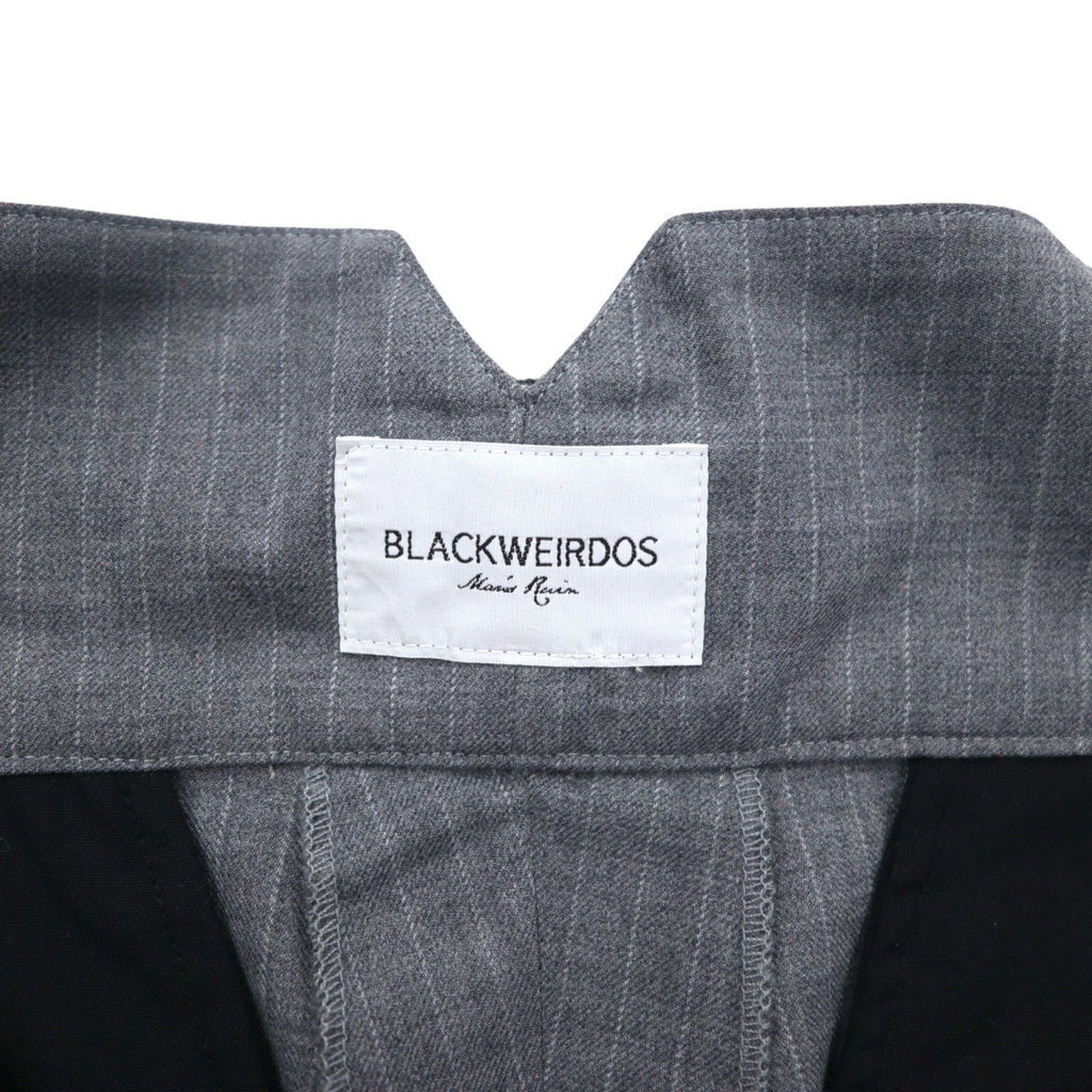 Blackweirdos Pantaloni bondage in twill di cotone XL grigi, Pantaloni Deformed Bondage Made in Japan