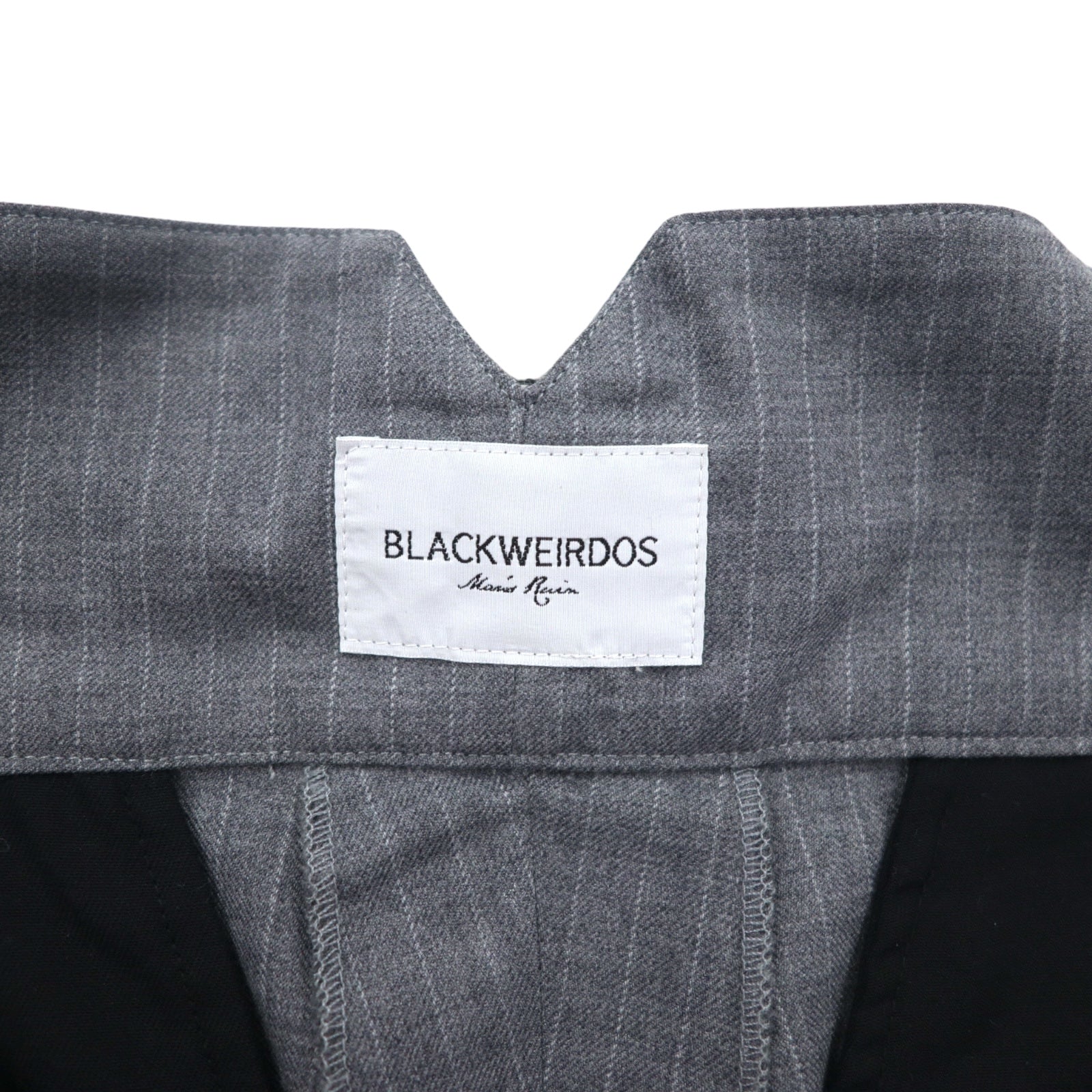 Blackweirdos Pantaloni bondage in twill di cotone XL grigi, Pantaloni Deformed Bondage Made in Japan