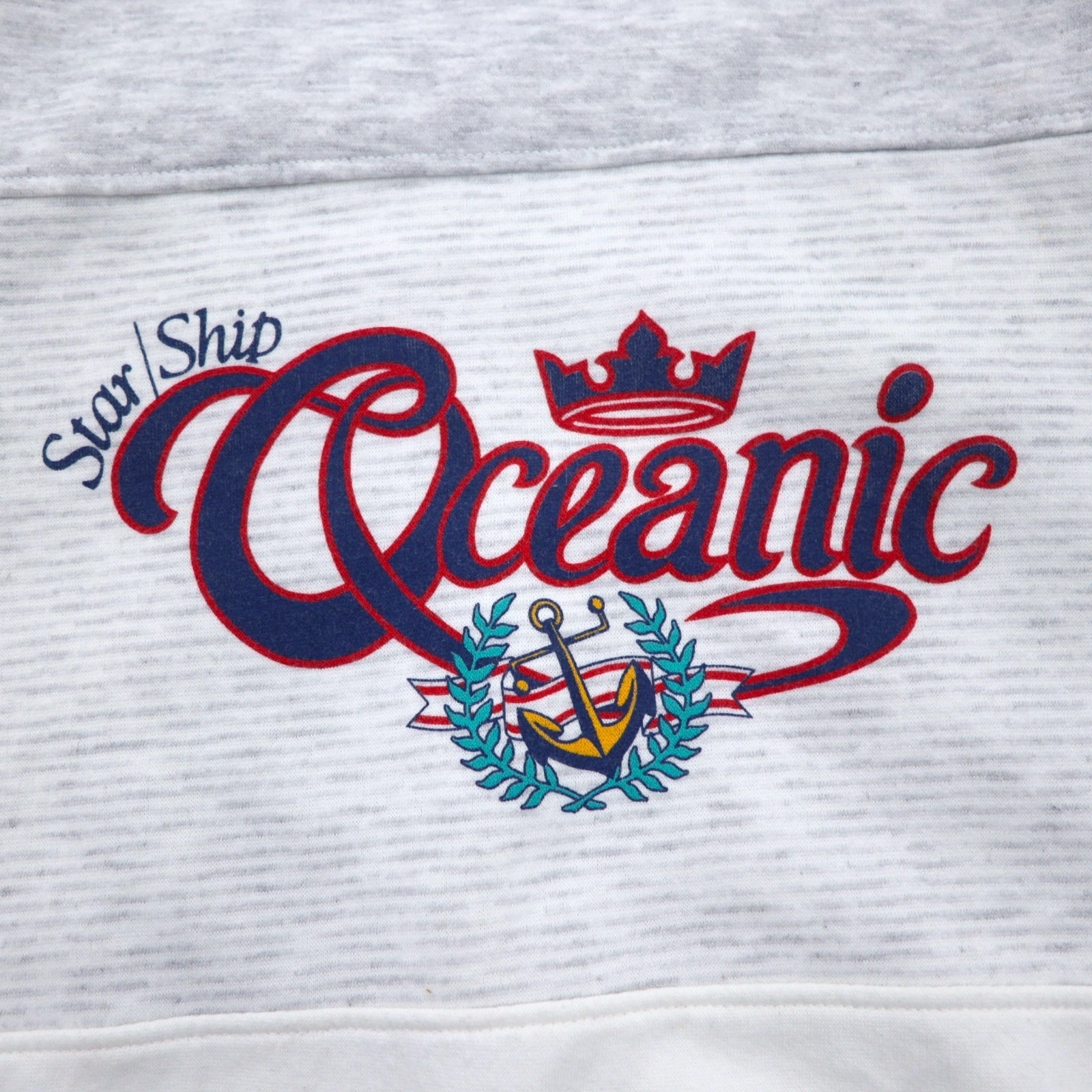 Anni '90 GEAR FOR SPORTS Felpa stampata L Grigio Cotone Poliestere Felpato STAR SHIP OCEANIC