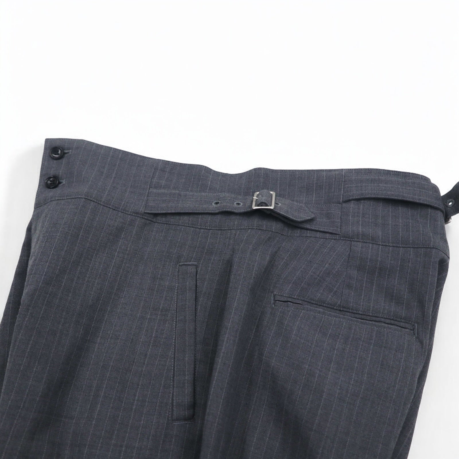 Blackweirdos Pantaloni bondage in twill di cotone XL grigi, Pantaloni Deformed Bondage Made in Japan