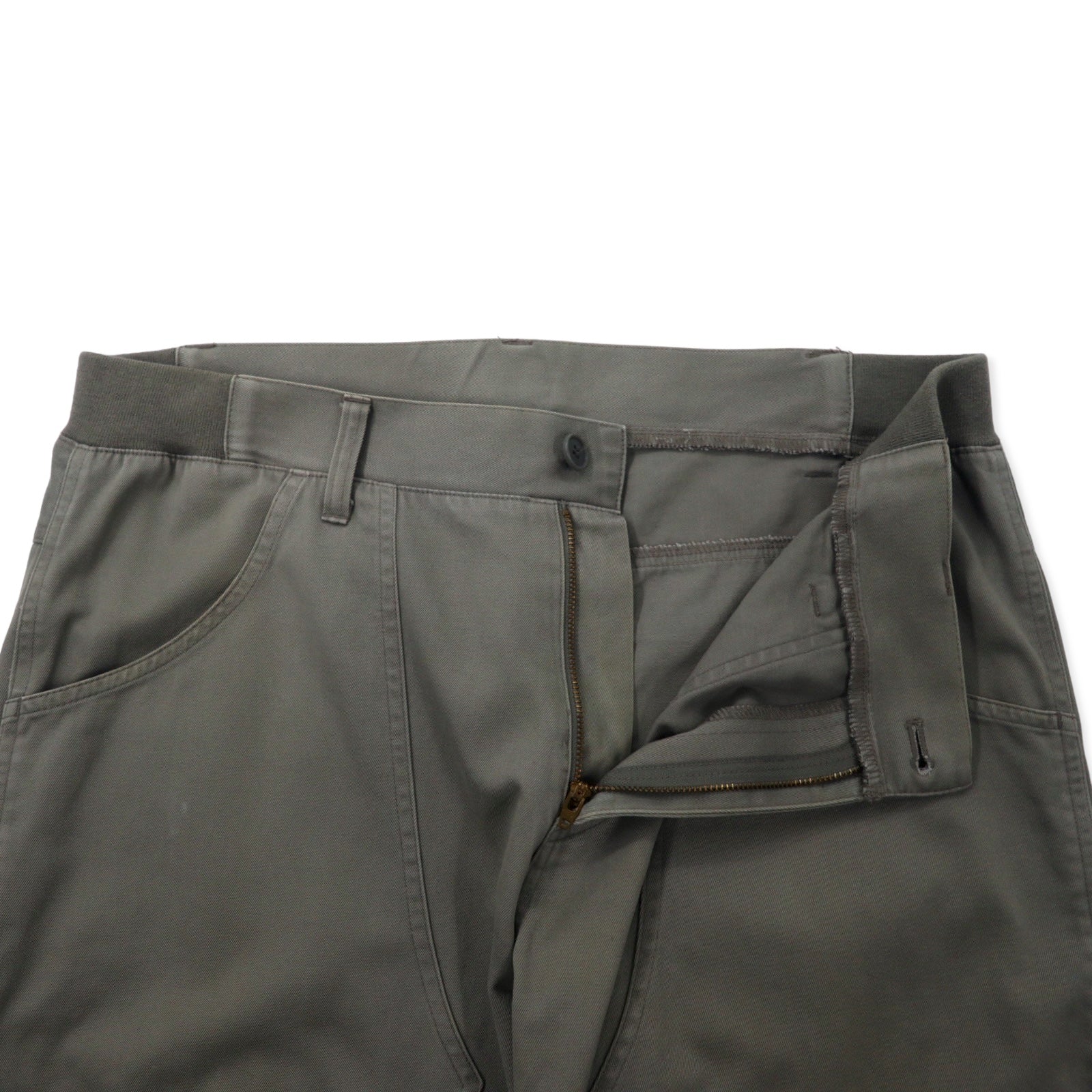 adidas anni '00 Pantaloni da Lavoro in Tela con Doppio Ginocchio, taglia O, Grigio, Cotone, 3 Strisce