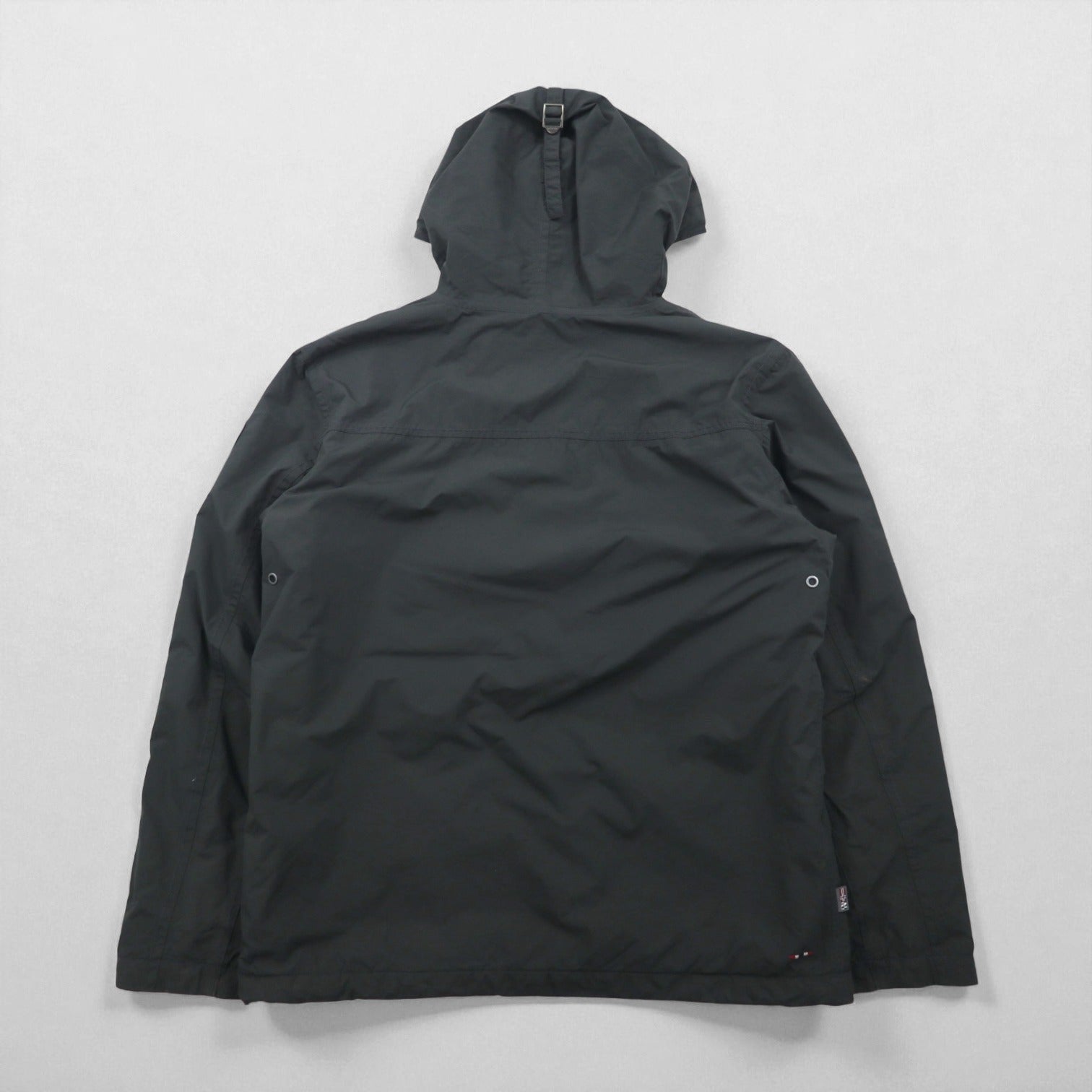 NAPAPIJRI ハーフジップ アノラックパーカー ナイロンジャケット XL グレー 裏地フリース サイドジップ スリット N0YGNJ REGULAR FIT