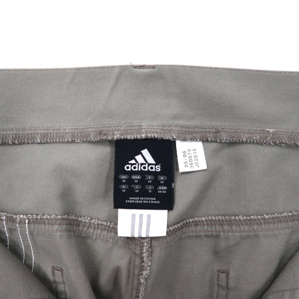 adidas anni '00 Pantaloni da Lavoro in Tela con Doppio Ginocchio, taglia O, Grigio, Cotone, 3 Strisce