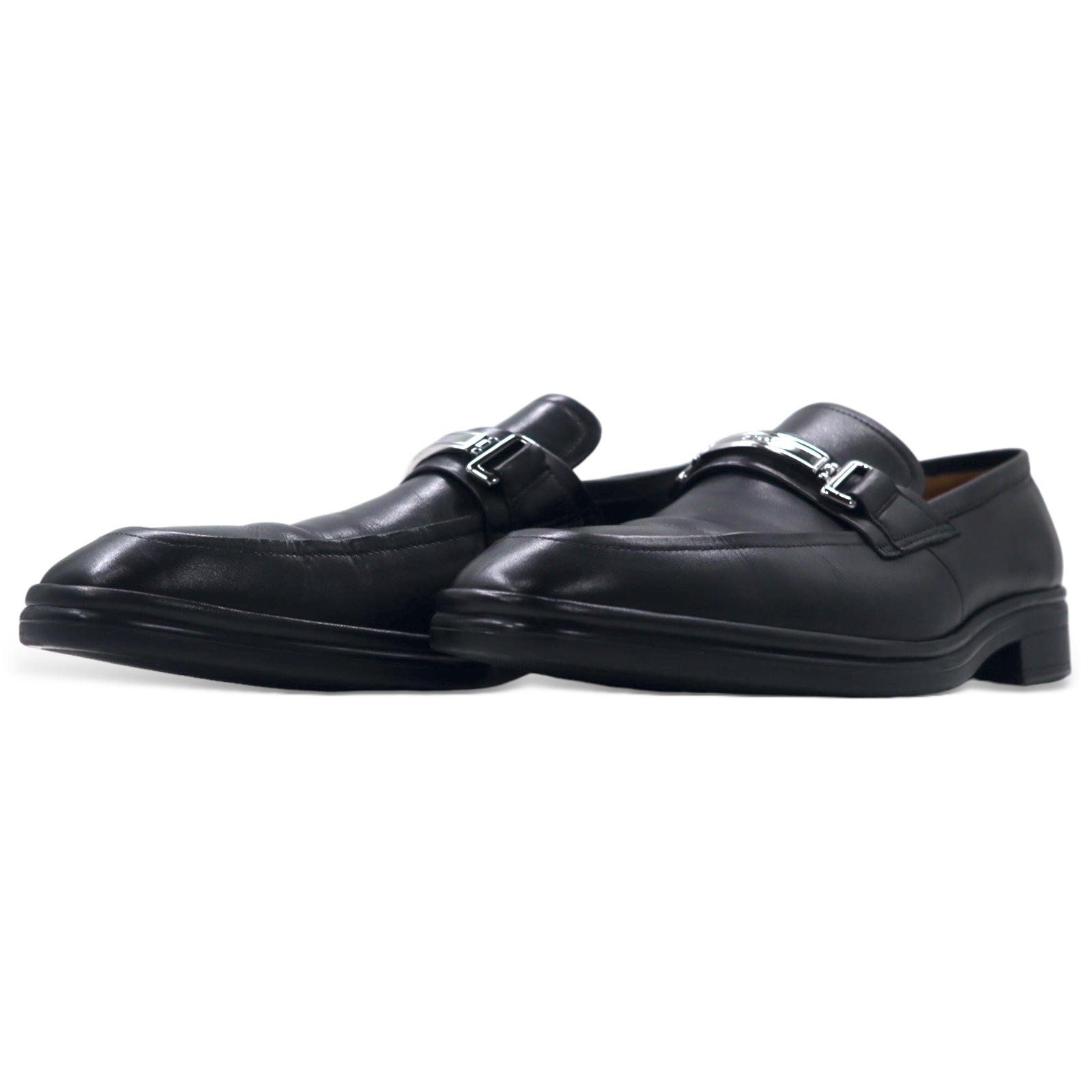 BALLY スイス製 ロゴプレート ビット ローファー 27.5cm ブラック レザー NEPTY/000