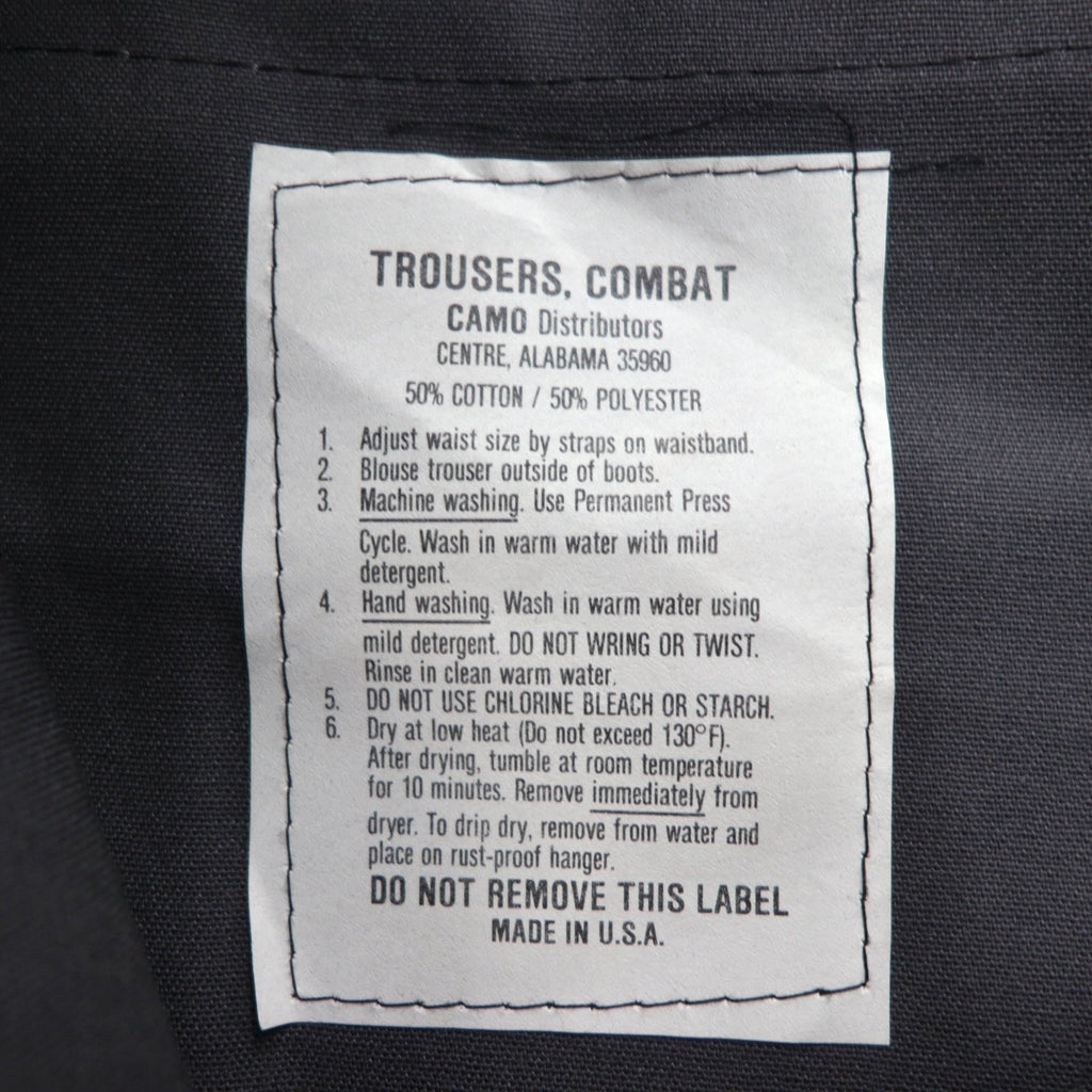 US ARMY Pantaloni Combattimento Militari Ripstop Cargo Neri M 8415-01-084-1713