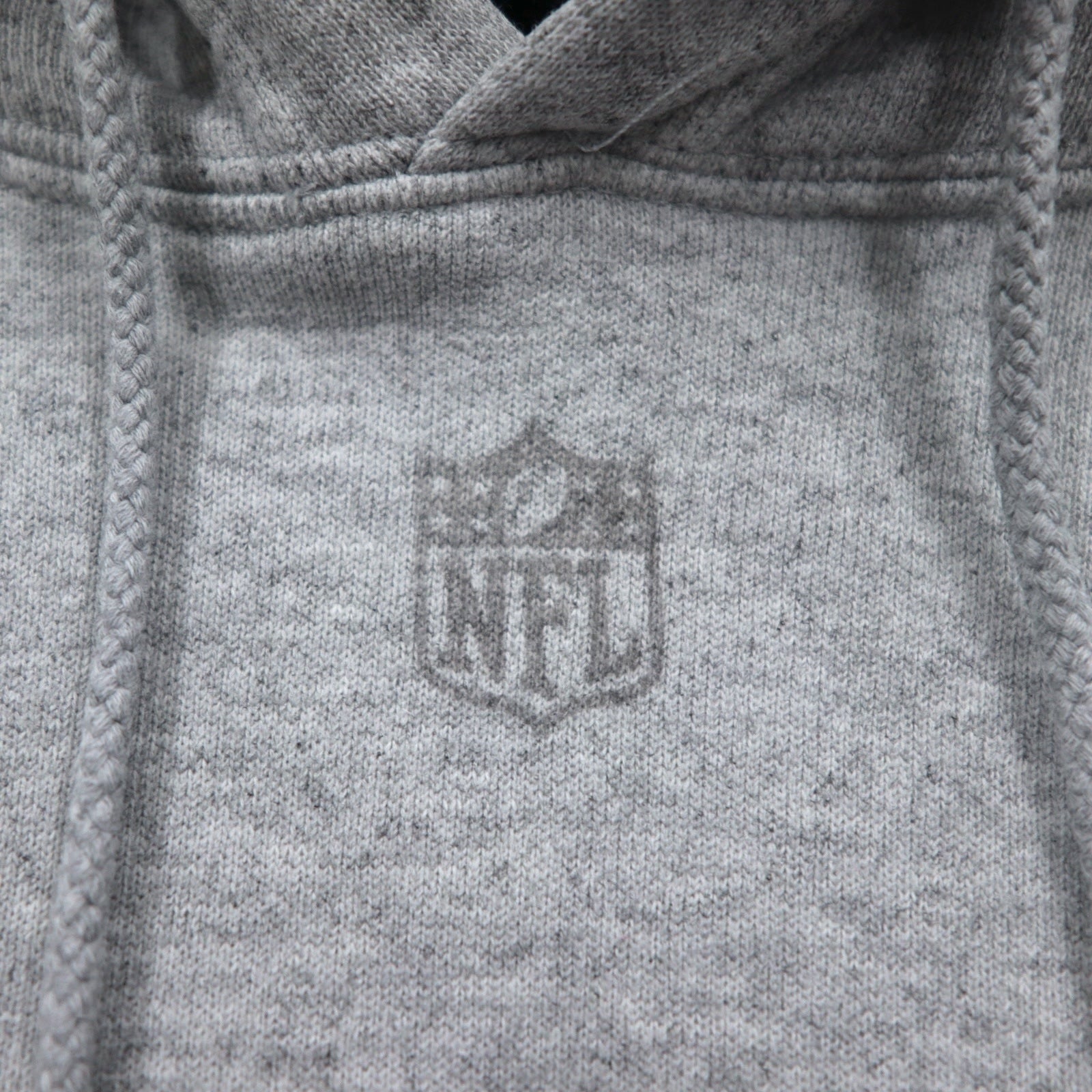 Reebok Felpa con cappuccio pesante pullover L grigia, interno felpato, tasca frontale NFL PITTSBURGH