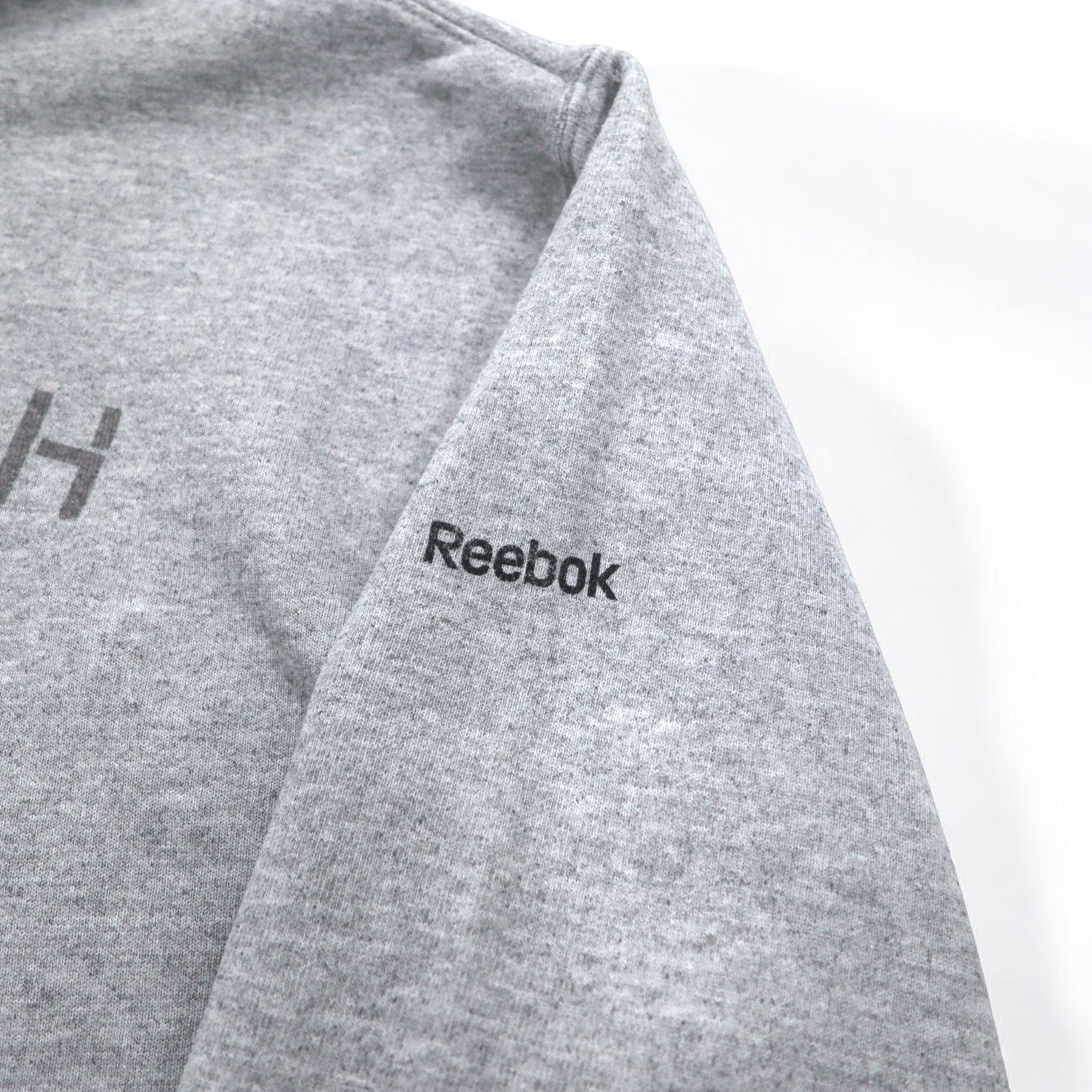 Reebok Felpa con cappuccio pesante pullover L grigia, interno felpato, tasca frontale NFL PITTSBURGH