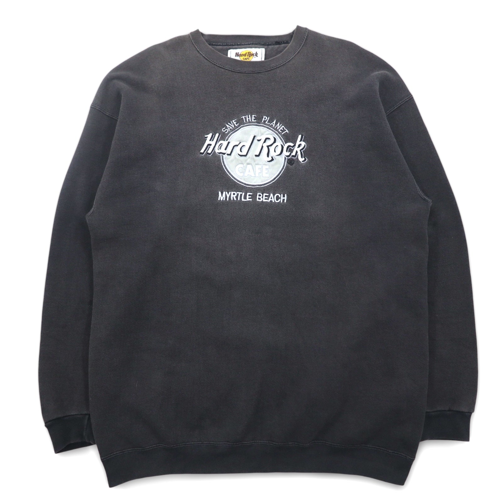 Hard Rock CAFE anni '90 felpa USA taglia XL nera cotone logo ricamato MYRTLE BEACH