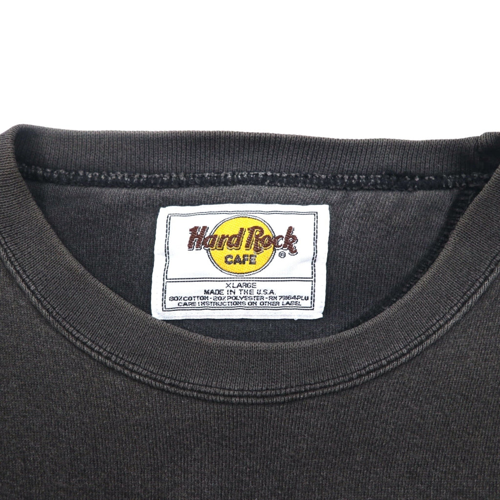 Hard Rock CAFE anni '90 felpa USA taglia XL nera cotone logo ricamato MYRTLE BEACH