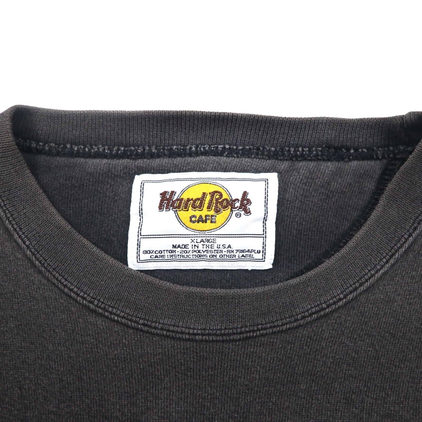 Hard Rock CAFE anni '90 felpa USA taglia XL nera cotone logo ricamato MYRTLE BEACH