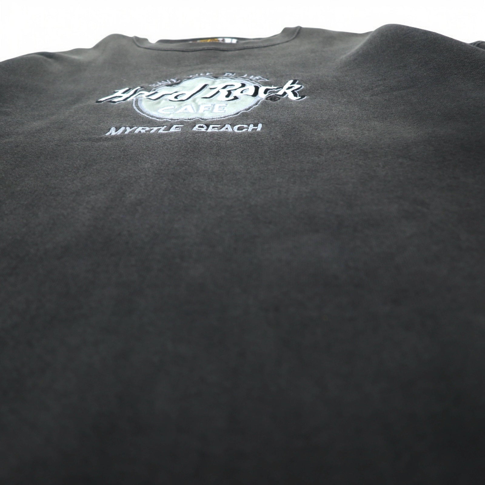 Hard Rock CAFE anni '90 felpa USA taglia XL nera cotone logo ricamato MYRTLE BEACH
