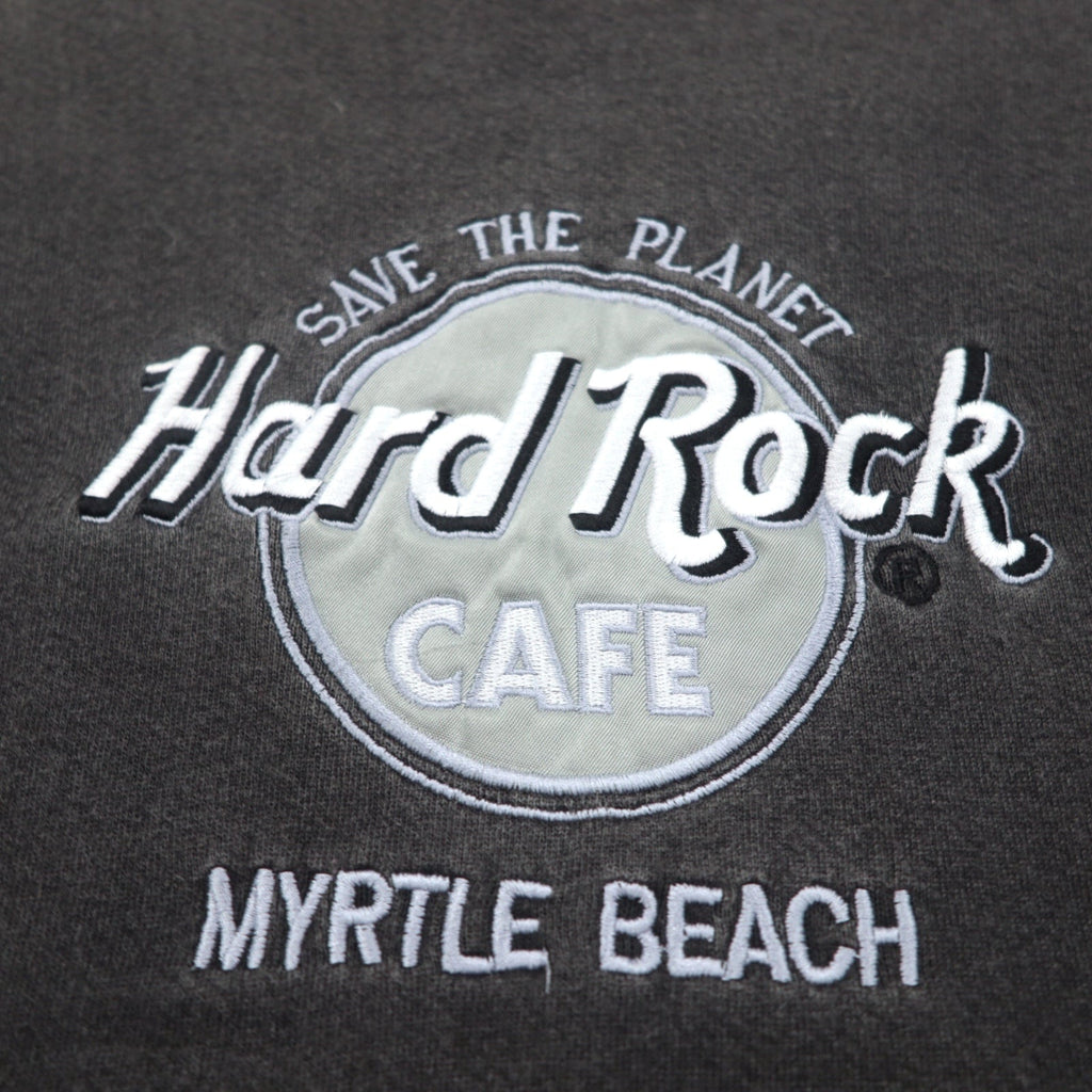 Hard Rock CAFE anni '90 felpa USA taglia XL nera cotone logo ricamato MYRTLE BEACH