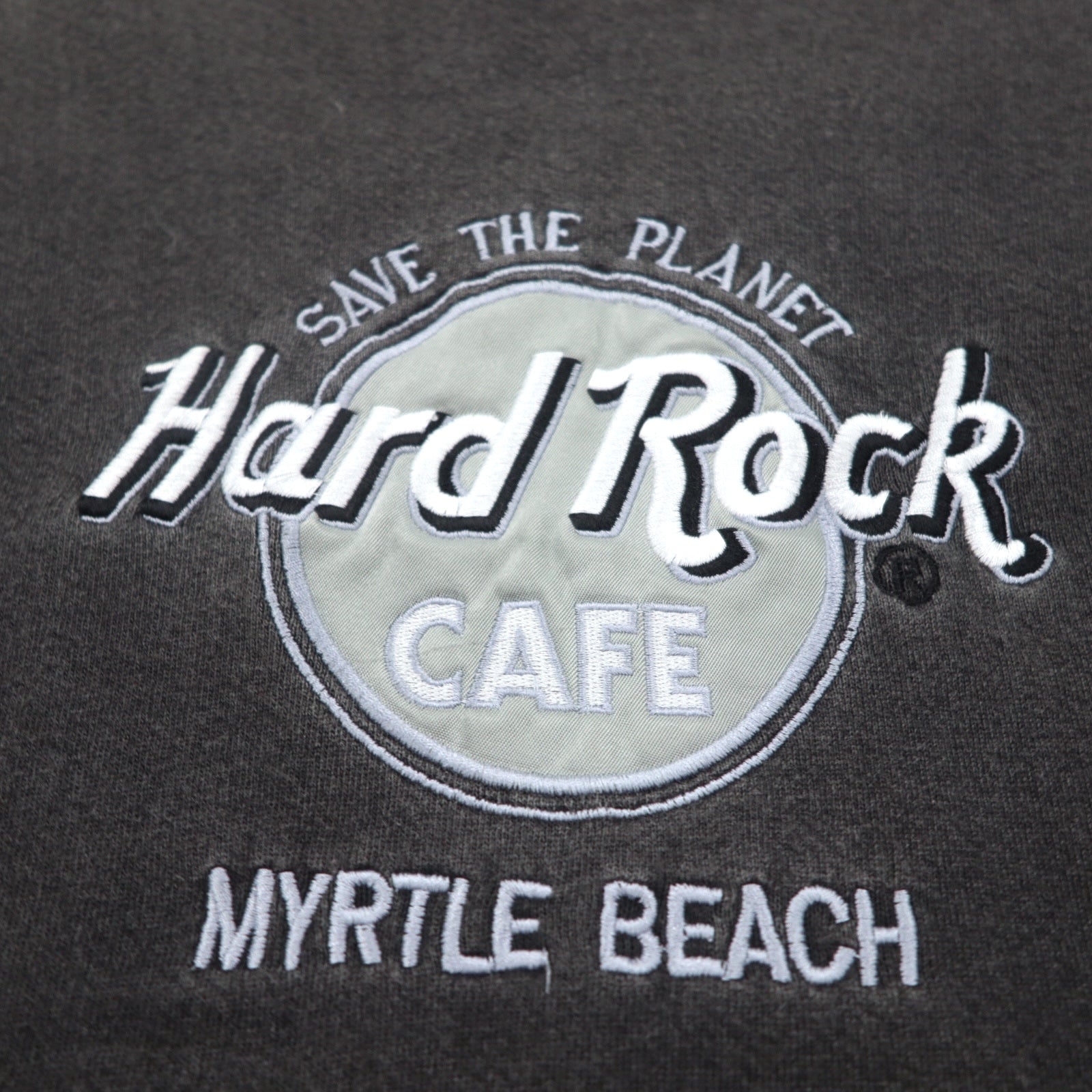 Hard Rock CAFE anni '90 felpa USA taglia XL nera cotone logo ricamato MYRTLE BEACH