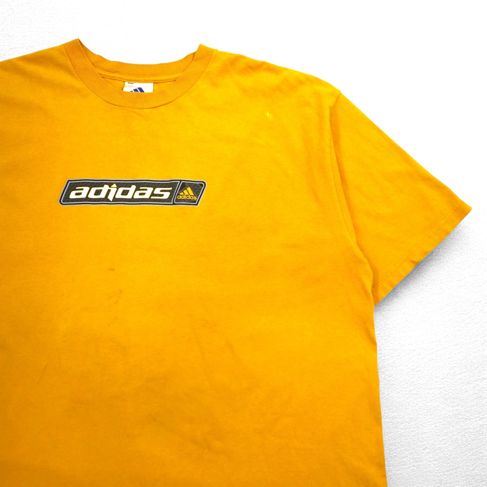 adidas, Made in Canada, Anni 2000, Maglietta con logo 3 strisce, XL, Giallo, Cotone