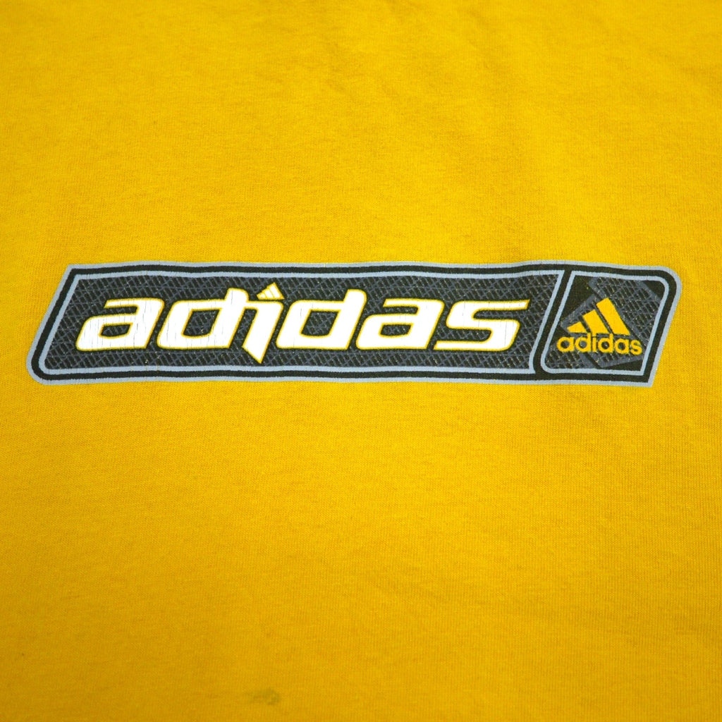 adidas, Made in Canada, Anni 2000, Maglietta con logo 3 strisce, XL, Giallo, Cotone