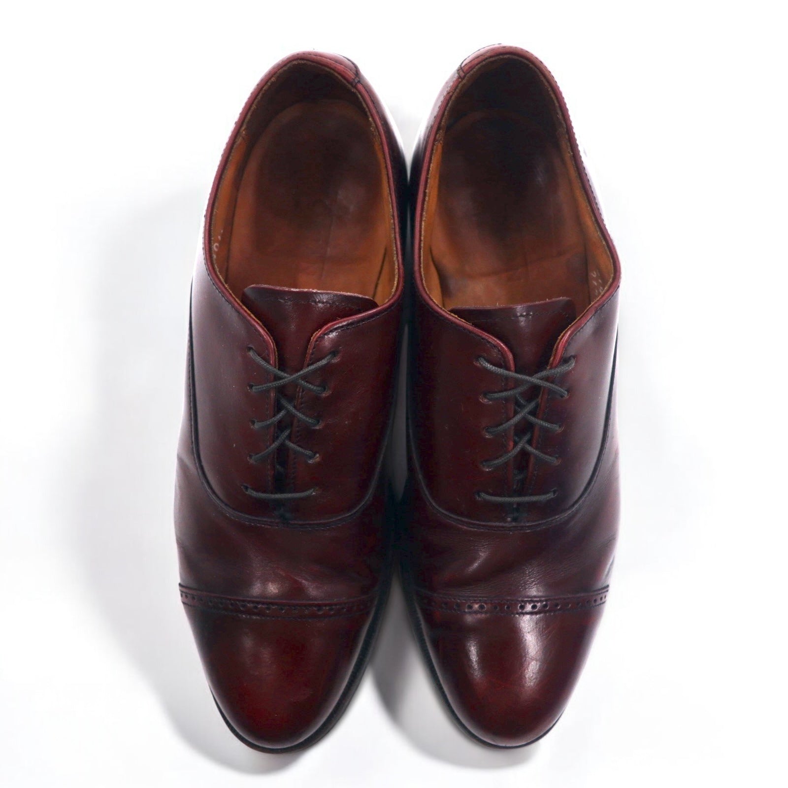 BOSTONIAN USA - Scarpe eleganti straight tip 26cm, bordeaux, pelle 26248