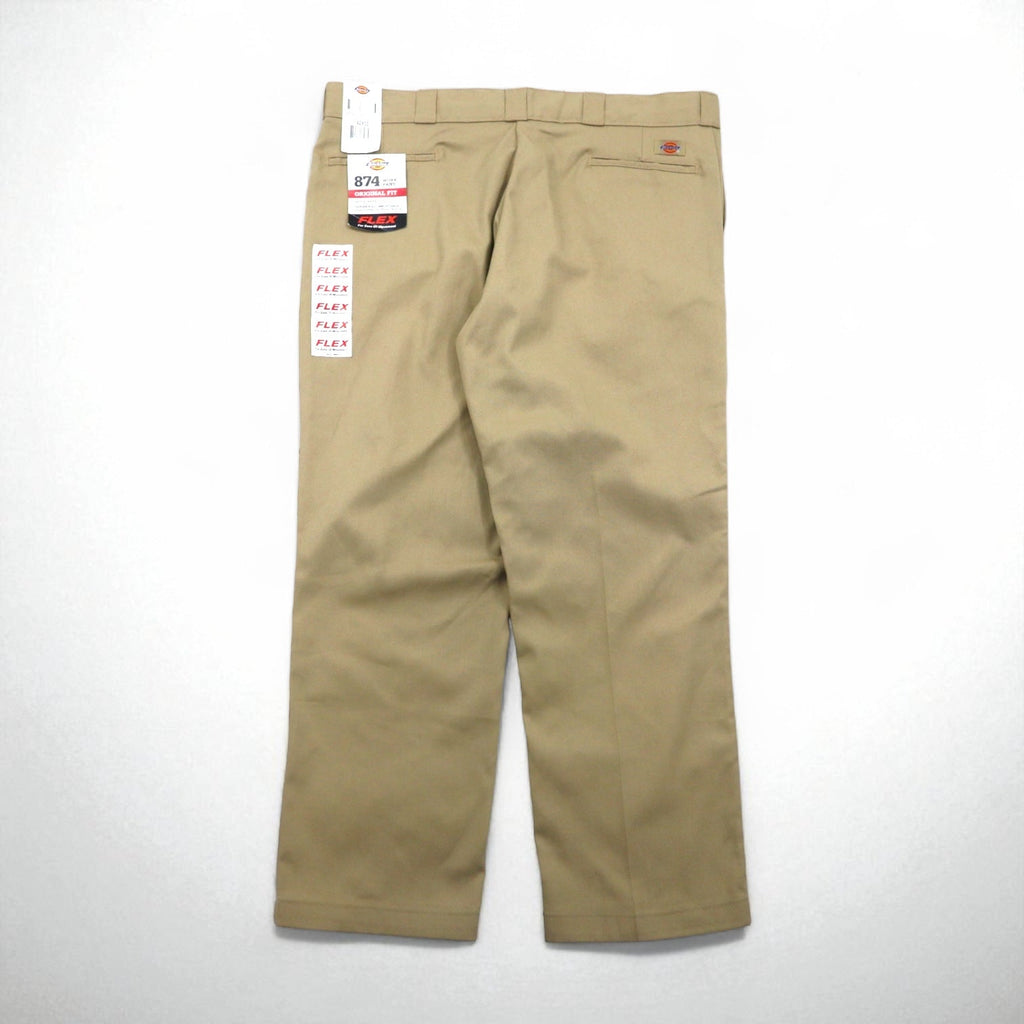 Dickies 874 FLEX Original Fit Work Pants Chino Pantalone da lavoro XL Beige 11874DS Nuovo con etichette