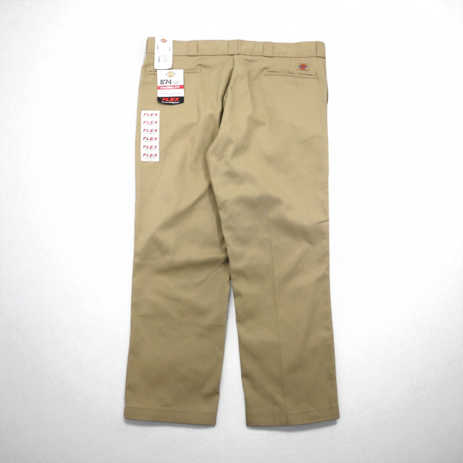 Dickies 874 FLEX Original Fit Work Pants Chino Pantalone da lavoro XL Beige 11874DS Nuovo con etichette
