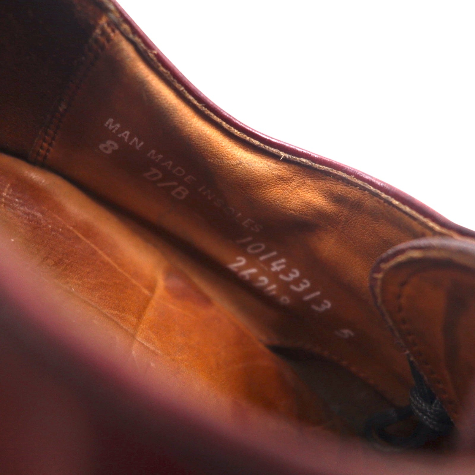 BOSTONIAN USA - Scarpe eleganti straight tip 26cm, bordeaux, pelle 26248
