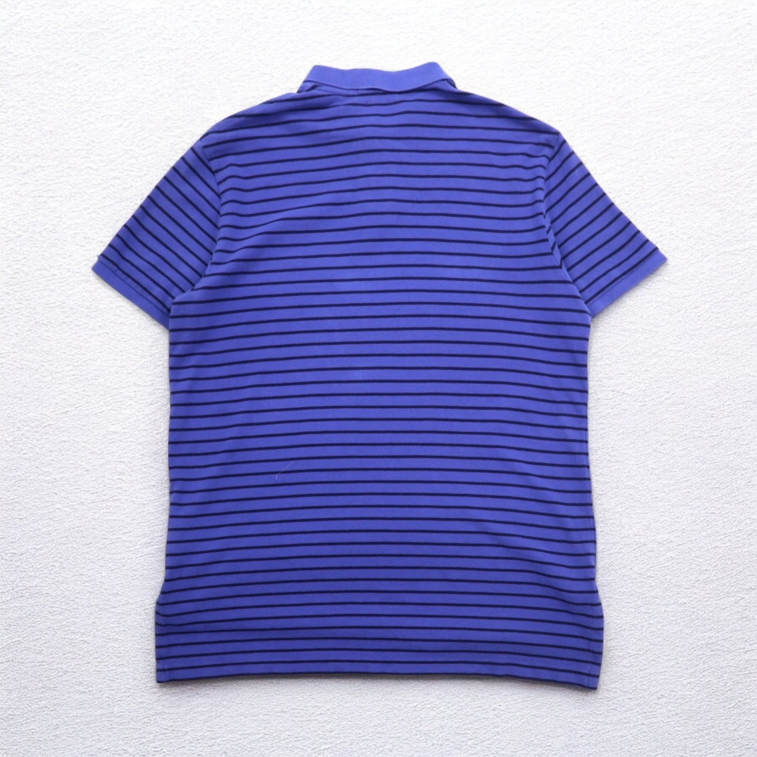POLO RALPH LAUREN カスタムフィット ボーダー ポロシャツ XL CUSTOM FIT ブルー 鹿の子 スモールポニー刺繍