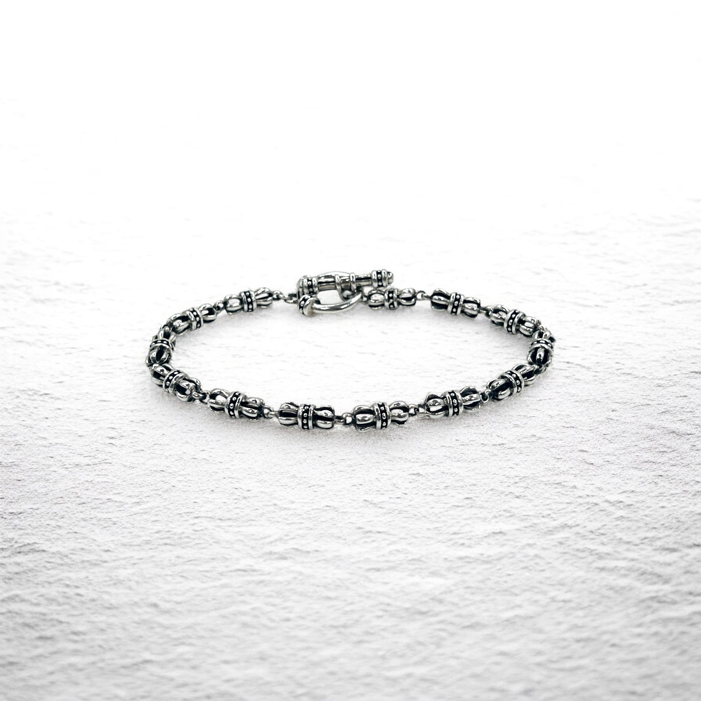 Vintage Gothic Chain Blacelet トグル チェーン ブレスレット シルバー 925 ゴシック クラウン