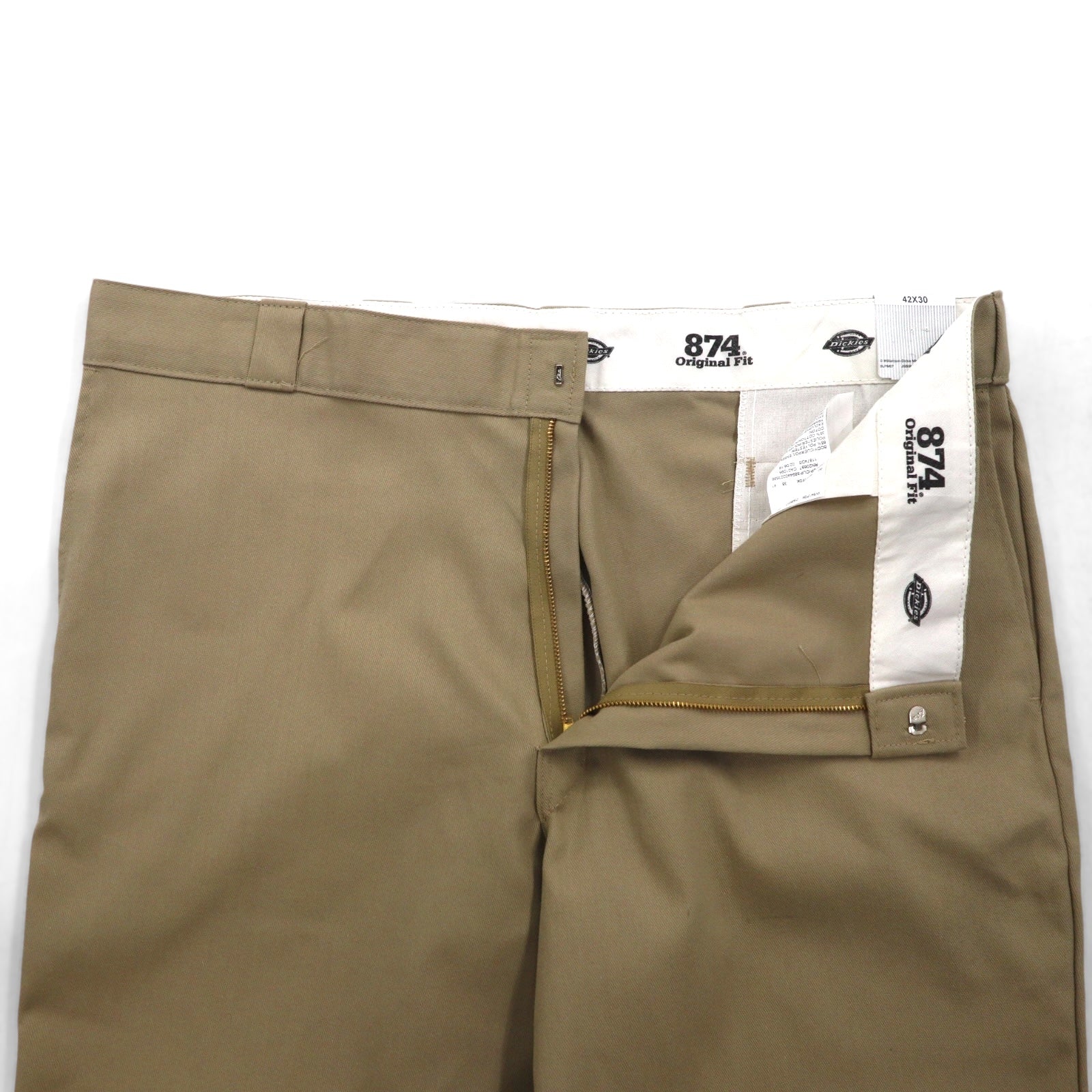 Dickies 874 FLEX Original Fit Work Pants Chino Pantalone da lavoro XL Beige 11874DS Nuovo con etichette