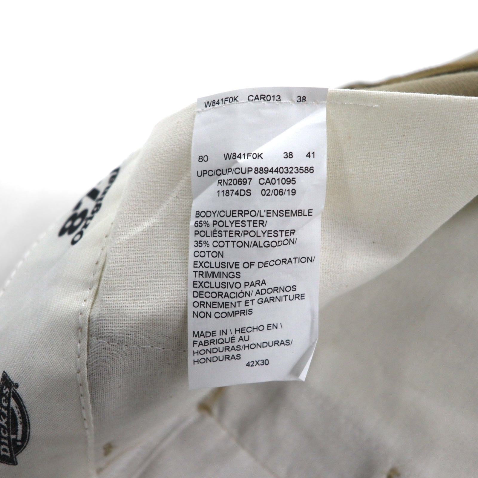 Dickies 874 FLEX Original Fit Work Pants Chino Pantalone da lavoro XL Beige 11874DS Nuovo con etichette