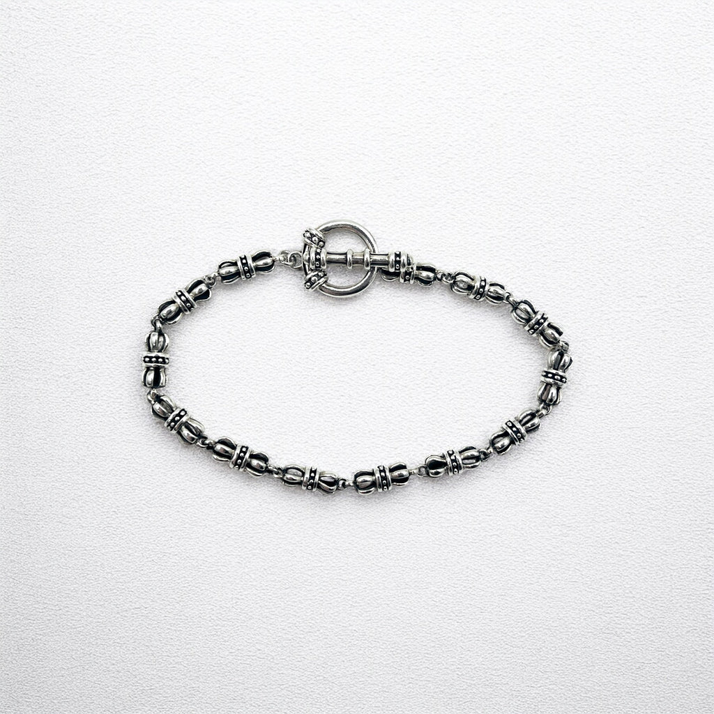 Vintage Gothic Chain Blacelet トグル チェーン ブレスレット シルバー 925 ゴシック クラウン