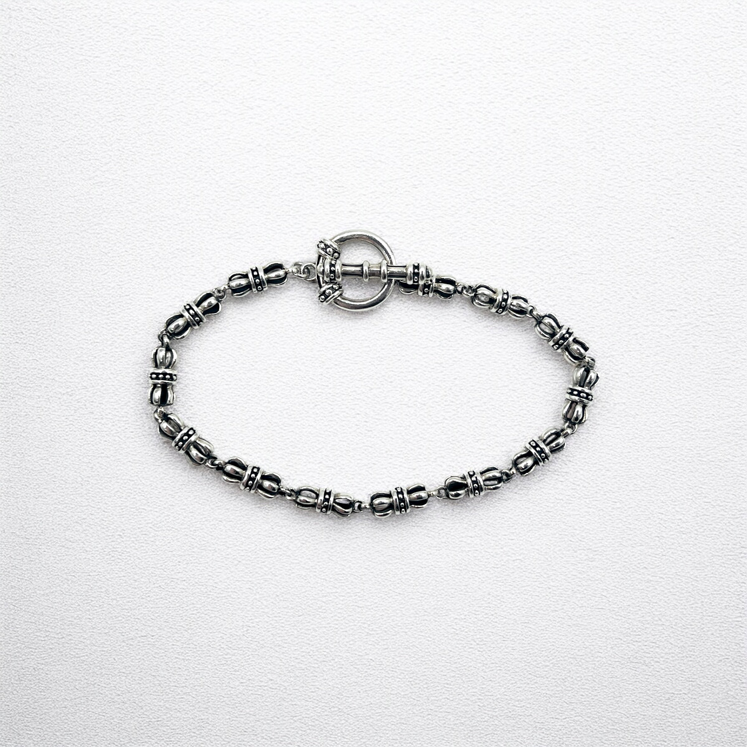 Vintage Gothic Chain Blacelet トグル チェーン ブレスレット シルバー 925 ゴシック クラウン