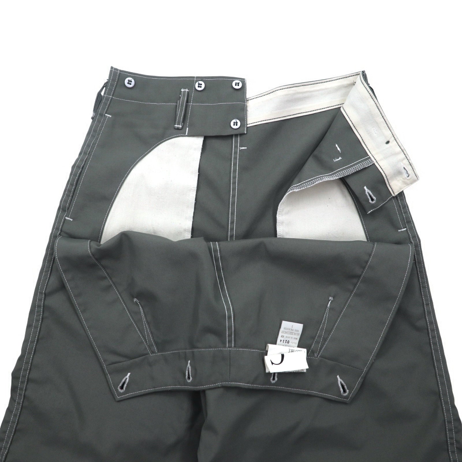 TUKI Military Baggs Pantaloni ampi da marinaio S verde salvia 0114 Made in Japan