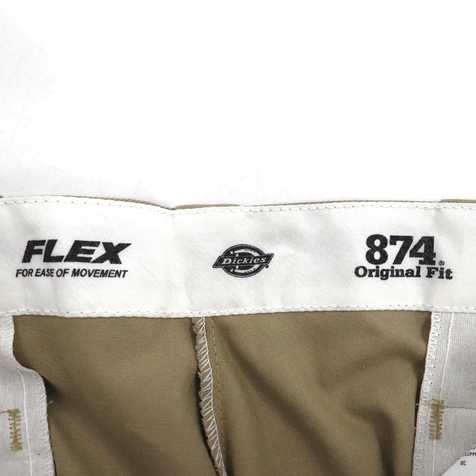 Dickies 874 FLEX Original Fit Work Pants Chino Pantalone da lavoro XL Beige 11874DS Nuovo con etichette