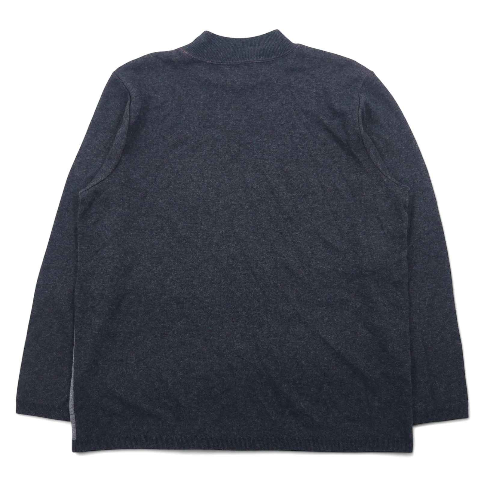 USA製 90年代 ALFRED DUNNER モックネック アクリルニット セーター L グレー アクリル カラーブロック