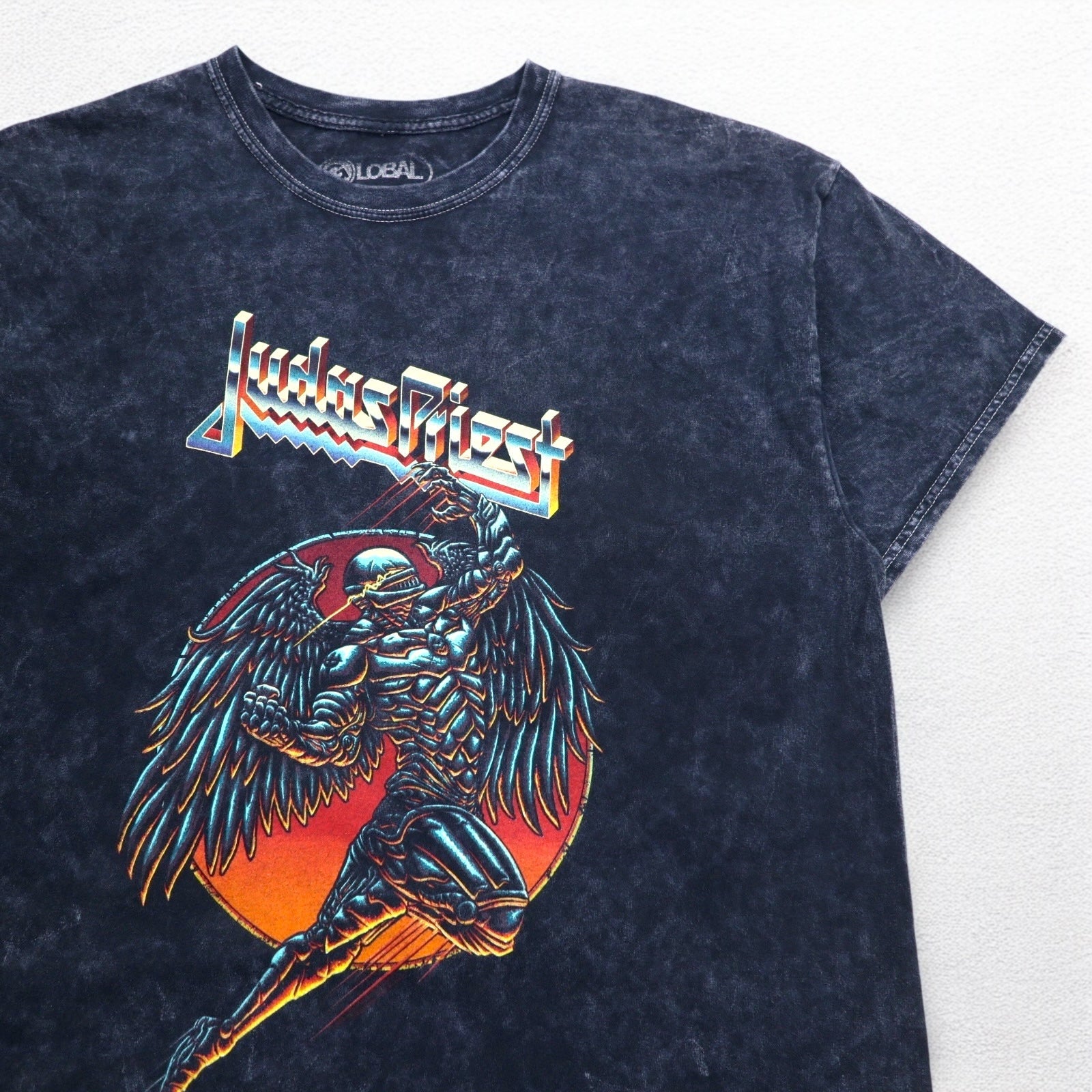 Judas Priest Heavy Metal Band T-Shirt Band T L Black Vintage GLOBAL Made in Honduras