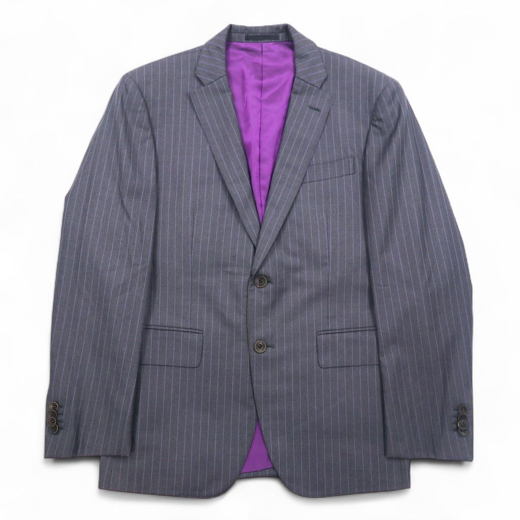 Loro Piana × MENS CLUB HASHIMOTO 2B スーツ セットアップ L グレー ストライプ ウール シルク混 日本製