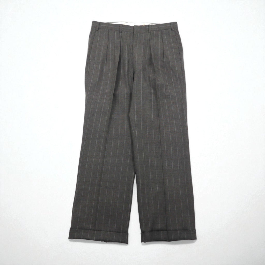 Polo by Ralph Lauren 90年代 3ピース スーツ セットアップ L グレー ストライプ ウール 日本製