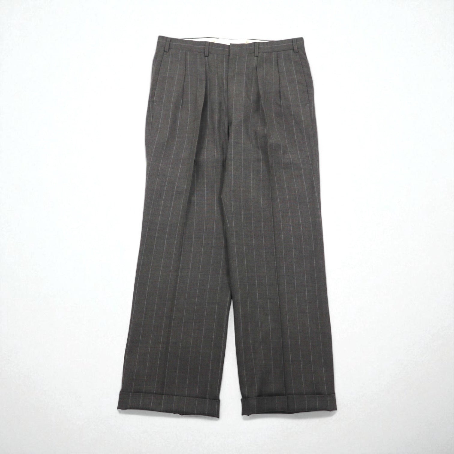 Polo by Ralph Lauren 90年代 3ピース スーツ セットアップ L グレー ストライプ ウール 日本製