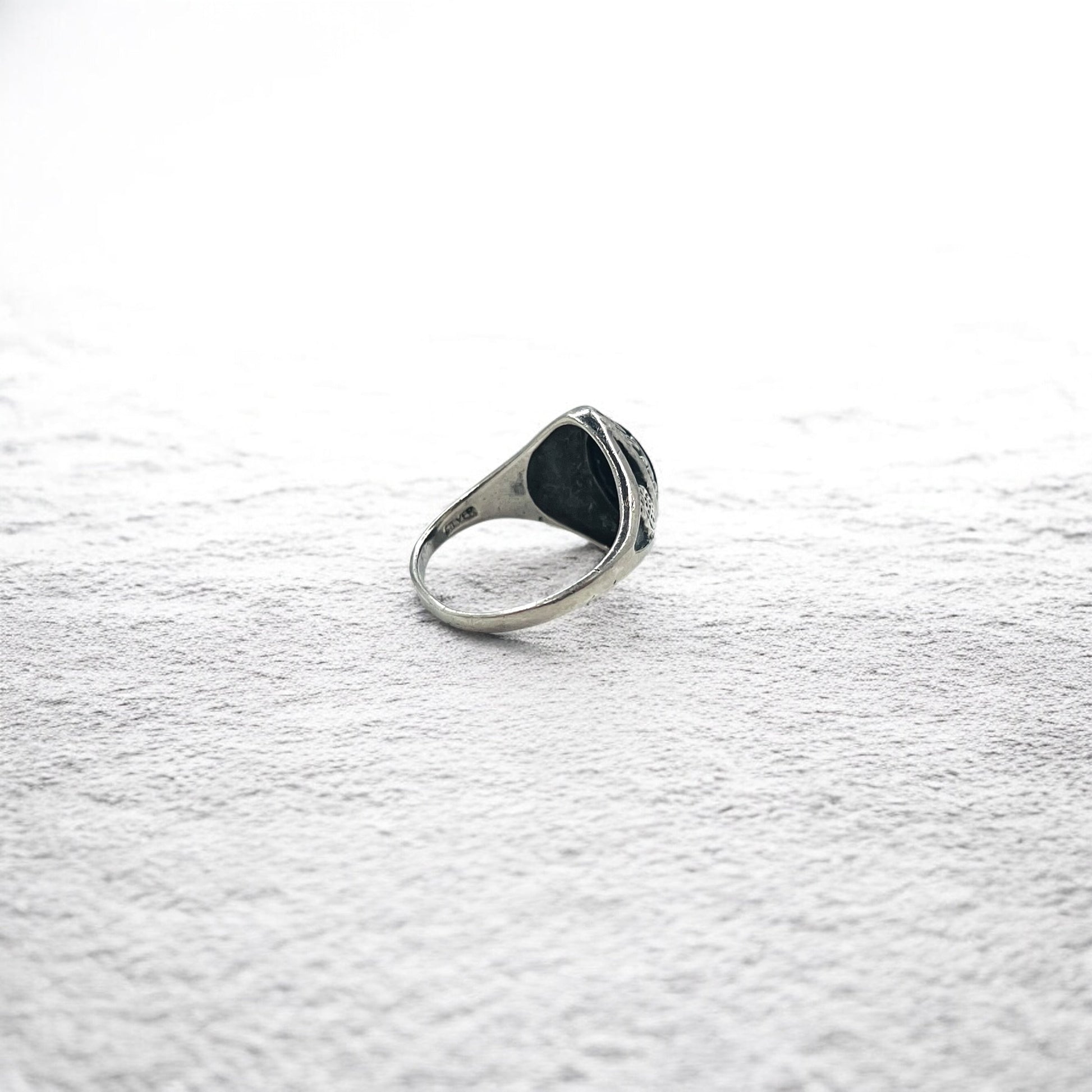 Vintage Silver Onyx Ring ブラックオニキス リング 指輪 14号 シルバー SILVER 925