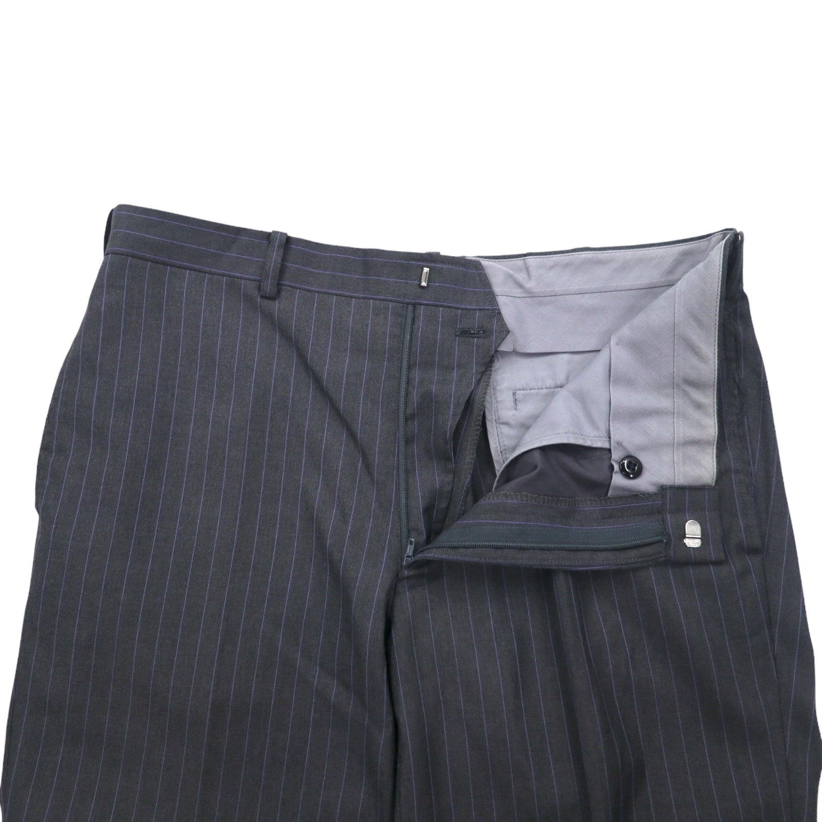 Loro Piana × MENS CLUB HASHIMOTO 2B スーツ セットアップ L グレー ストライプ ウール シルク混 日本製