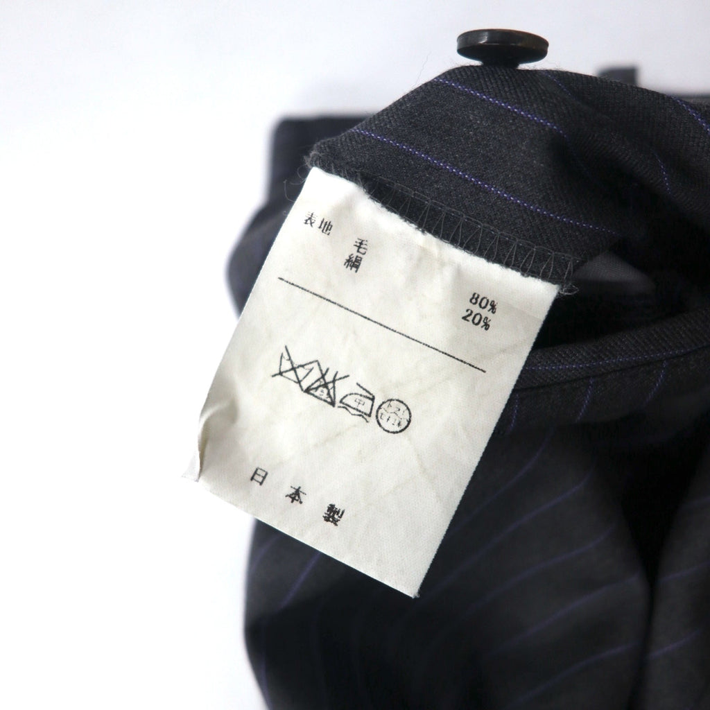 Loro Piana × MENS CLUB HASHIMOTO 2B スーツ セットアップ L グレー ストライプ ウール シルク混 日本製