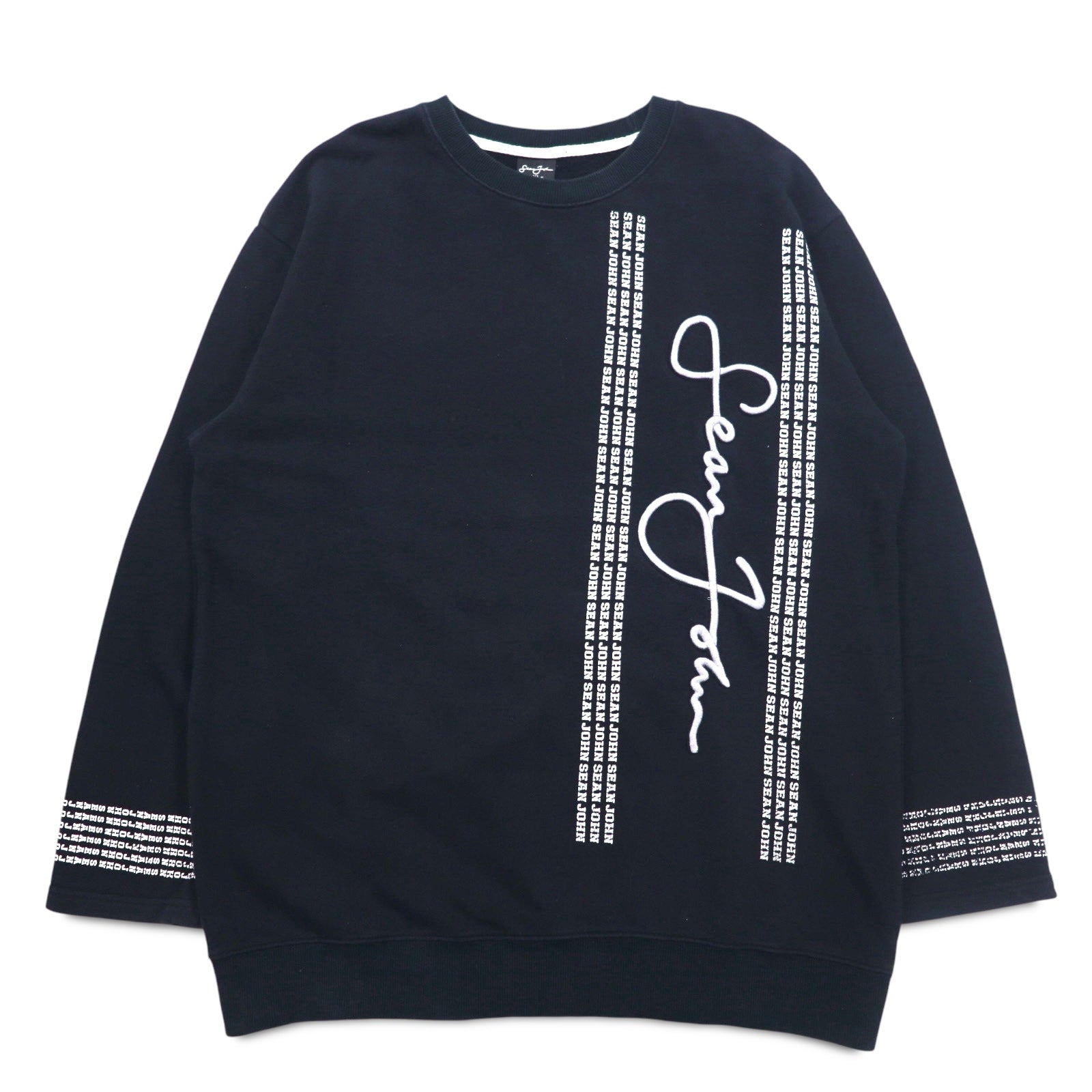 Sean John 90年代 クルーネック スウェット XL ブラック コットン