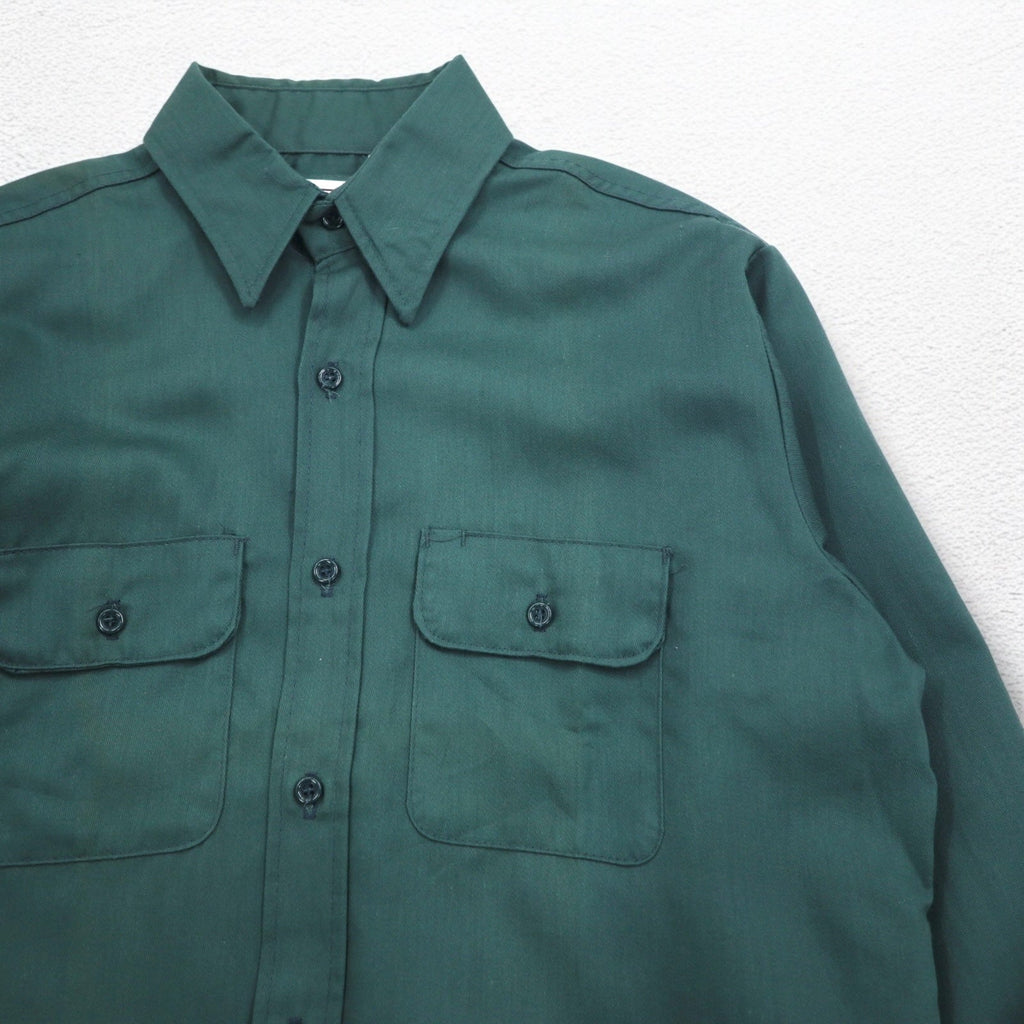 FIVE BROTHER 90年代 USA製 ツイル ワークシャツ L カーキ ポリエステル コットン ACWA ユニオンメイド UNION MADE