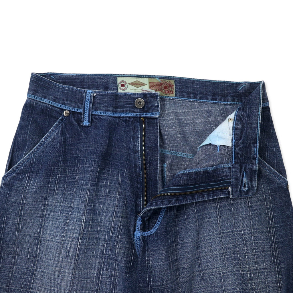 EVOLUTION JEANS Pantaloni larghi in denim anni '90 32 blu cotone ampi